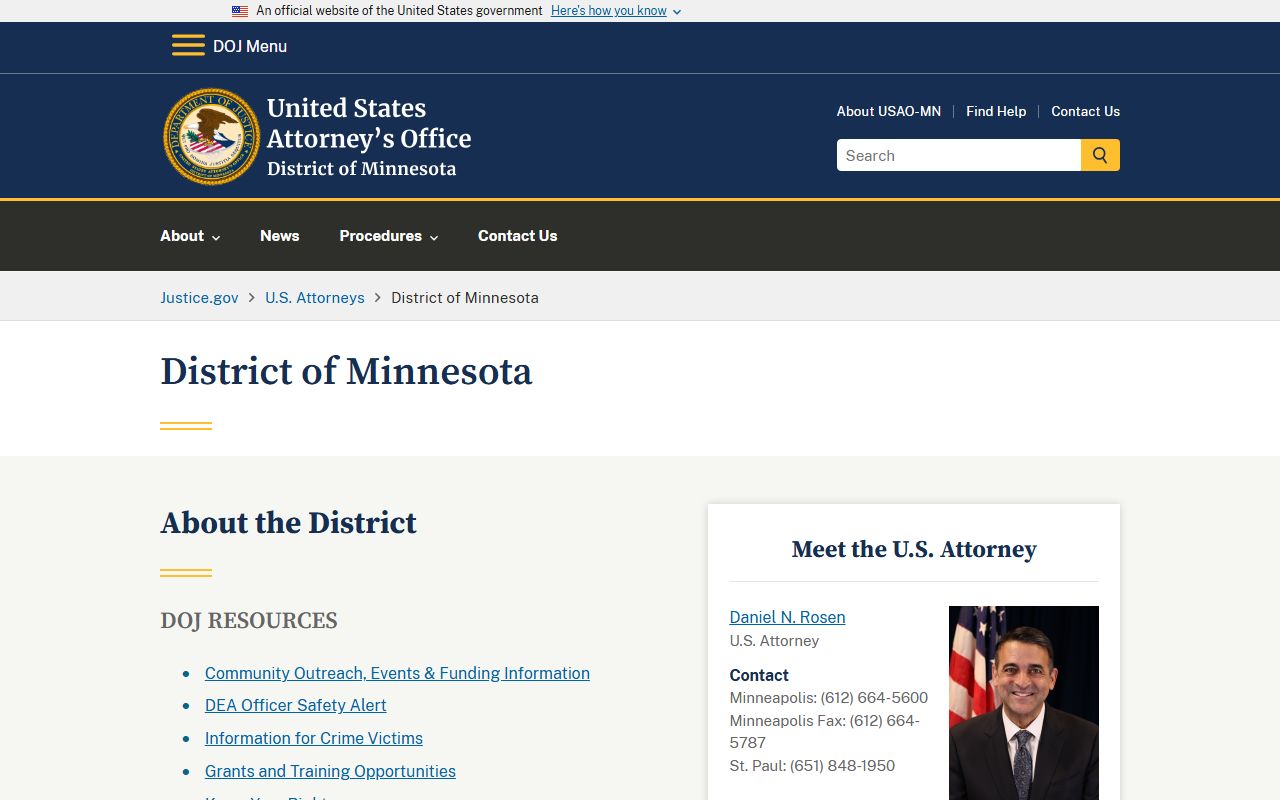 Lyon County court records U.S. Attorney District of Minnesota