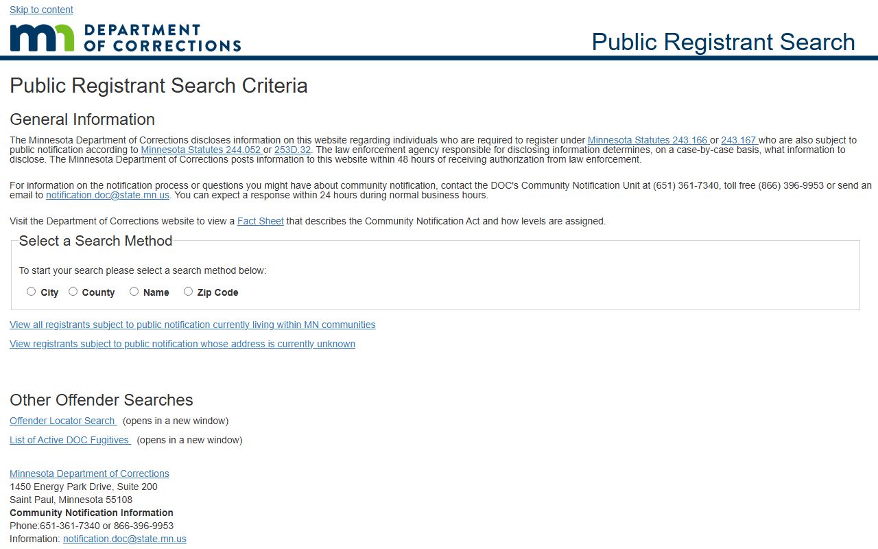 Lyon County inmate records Minnesota public registrant search