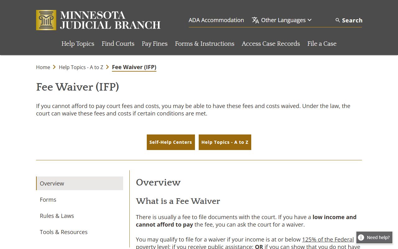 Lyon County probate records fee waiver information