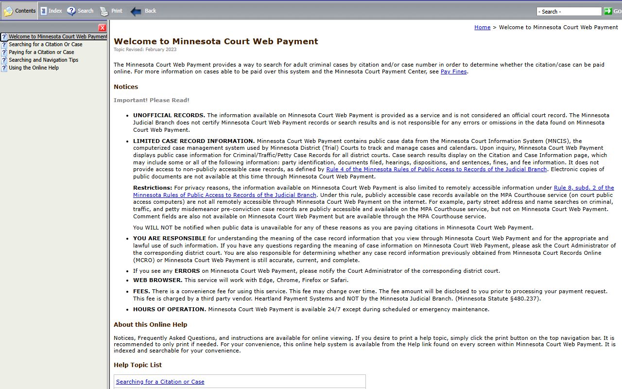 Lyon County traffic court records Court Web Payment help