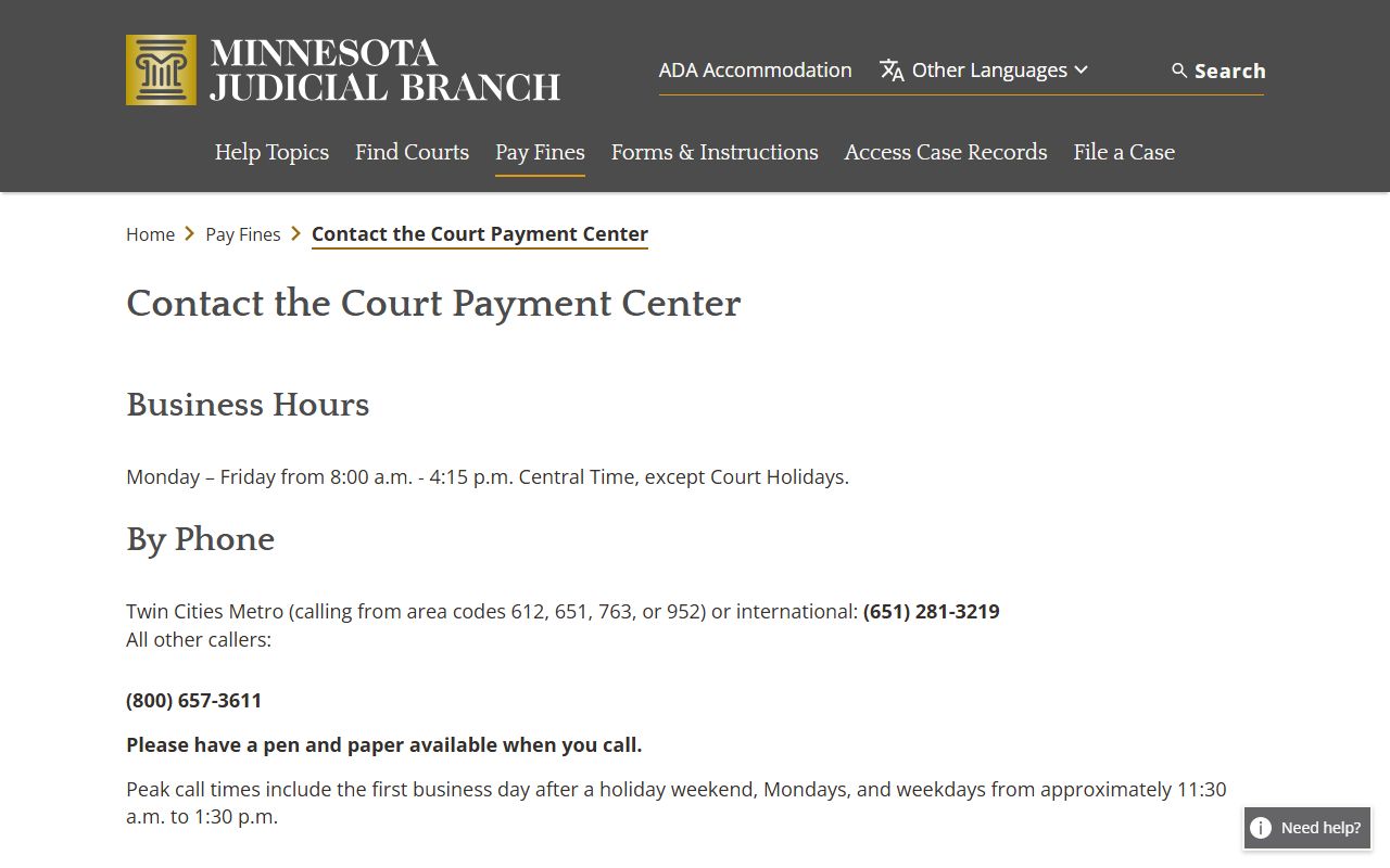 Lyon County traffic court records Court Payment Center contact